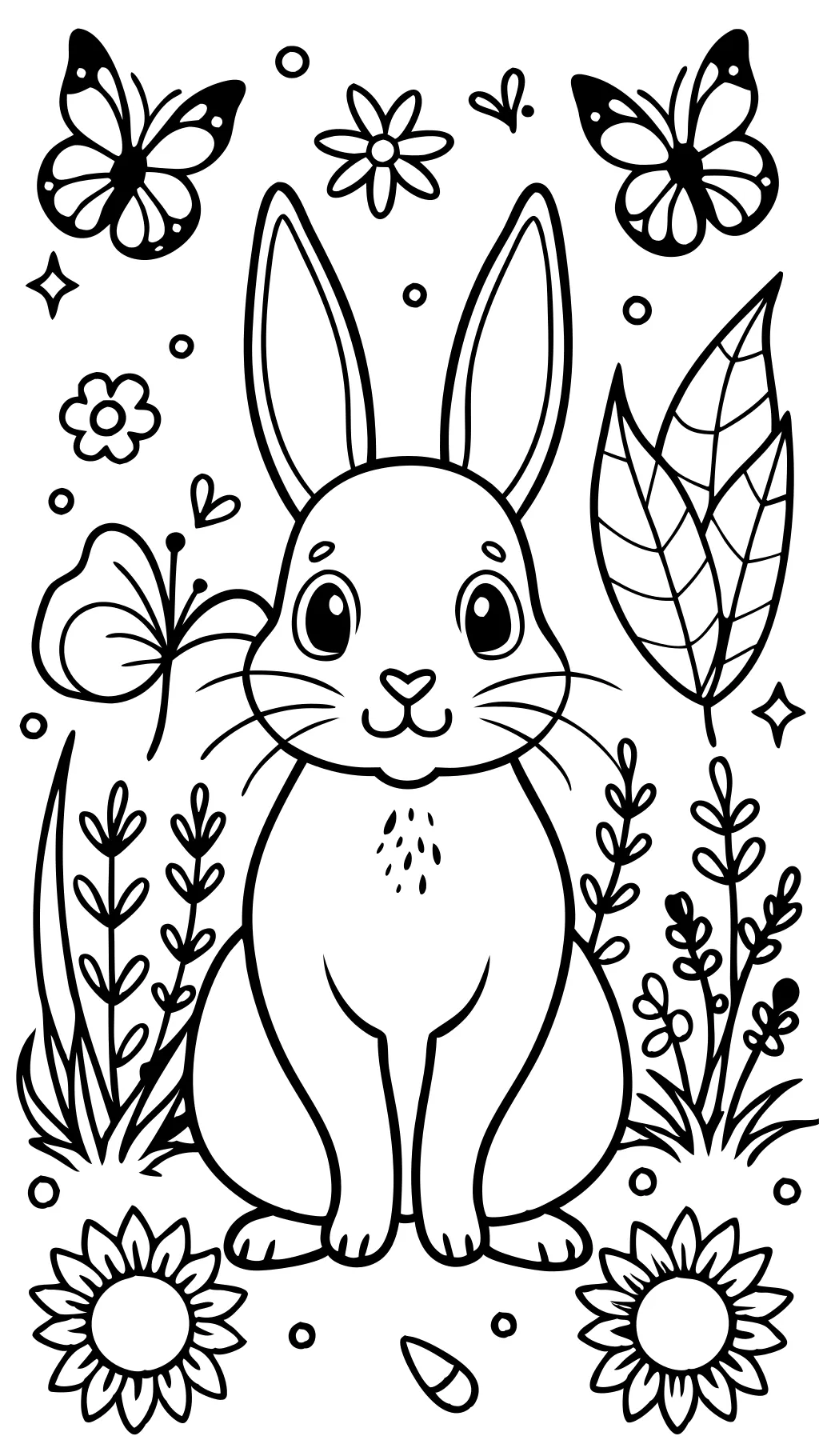 bunny coloring page printable